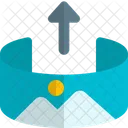 3D-Bildschirm hochladen  Symbol