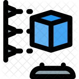 3 D Box Printing Process  Icon