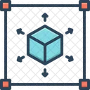 Dimensional Shape Geometric Icon