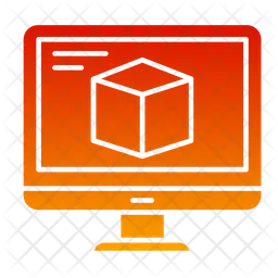 3 D Cube Desktop Screen  Icon