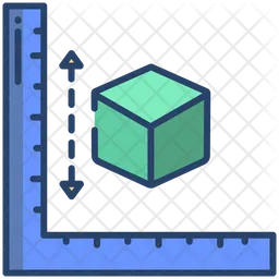 3 D Cube Measure  Icon