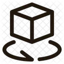 3 D Cube Rotation Icon