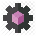 3 D Cube Setting Icon
