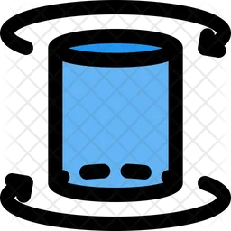 3 D Cylinder Rotation  Icon