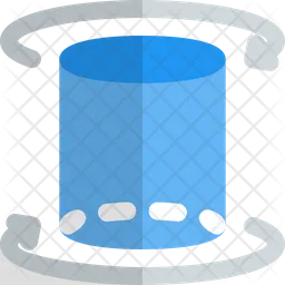3 D Cylinder Rotation  Icon