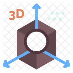 3 D Designing  Icon