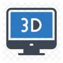 D Display Monitor Icon