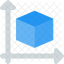 3D-Modellgröße  Symbol