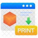 3 D Print  Icon