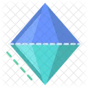 3D Rechteckige Doppelpyramide  Symbol