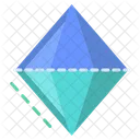 3 D Rectangle Bipyramid  Icon