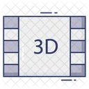 3 D Reel  Icon