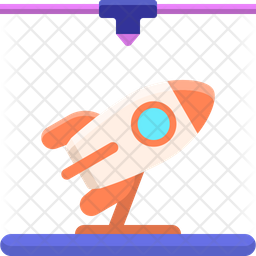 3 D Rocket Engine Icon