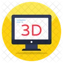 3 D Screen  Icon