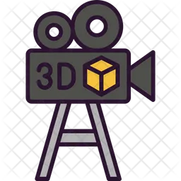 3 D Video  Icon