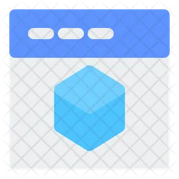 3 D Website  Icon