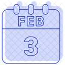 3 De Febrero Eventos Dias Icono