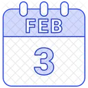 3 De Febrero Eventos Dias Icono