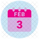 3 De Febrero Eventos Dias Icono