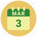 Marzo Fecha Calendario Icon