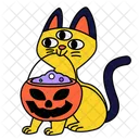 3 Eyed Cat Halloween Cat Evil Cat Icon