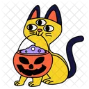 3 Eyed Cat Halloween Cat Evil Cat Icon