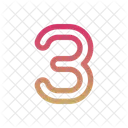 3 Three Number Icon