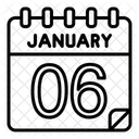 Januar Kalender Tag Symbol