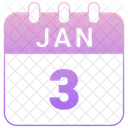 Janvier Date Calendrier Icon