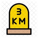 Km Distance Board Icon
