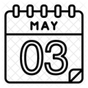 3 Mai Mai Kalendertag Symbol