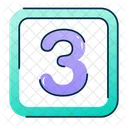 3 Number Number 3 Icon