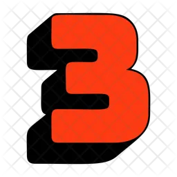 3 Number  Icon