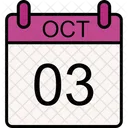 3 October October October Month Icon