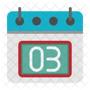 3 St Date Calendar Icon