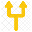 Y Kreuzung Richtungspfeile 3 Wege Kreuzung Symbol