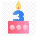Cake 3 Years Icon