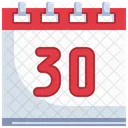 30 Date 30 Days Date Icône