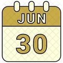 Junio Fecha Calendario Icon