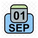 Septiembre Calendario Fecha Icon