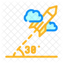 30 Degree Graph  Icon