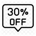 Percent Percentage Discount Icône