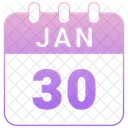 Janvier Date Calendrier Icon