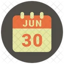 Junho Data Calendario Icon