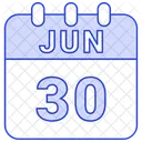 Juni Datum Kalender Symbol