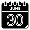 30 Juni Juni Kalendertag Symbol