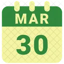 Mars Date Calendrier Icon