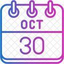 October Calendar Days Time And Date Icon