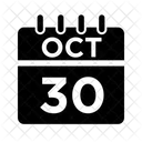 30 October October October Date Icône