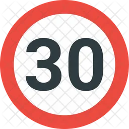 30 Speed Limit  Icon